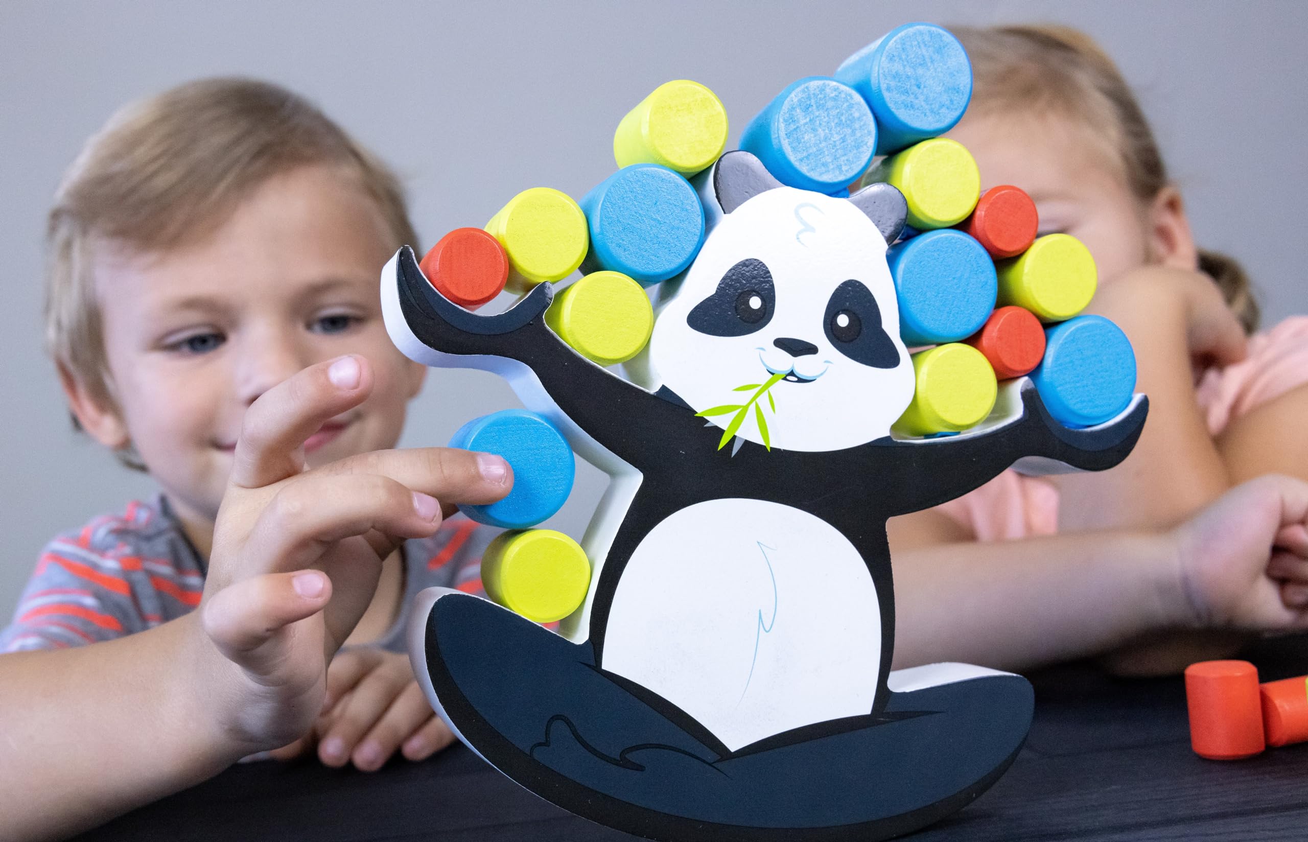 Blue Orange Tabletop Wooden Game, Balancing Preschool Educational, for Kids Friends Family School Parties Daycare, 1-4 Players, Ages 3+, Award Winning, BoomBoom The Balancing Panda Games - Image 4